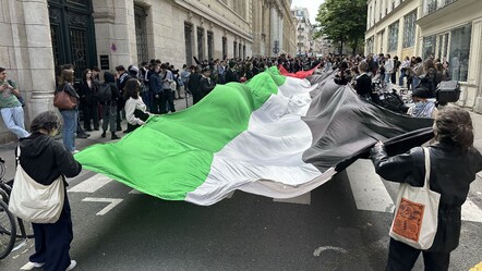 Tüm dünya İsrail'in katliamlarına karşı ayakta! Fransa'nın başkenti Sorbonne Üniversitesi'nde İsrail karşıtı protesto - dunya