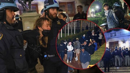 ABD'de skandal görüntüler! Columbia Üniversitesindeki 'Filistin' eylemlerine polis müdahalesi - gundem