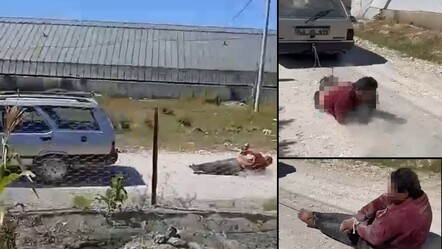 Köpeğinin ölümüne sebep olan komşusunu arabasının arkasına bağlayıp sürüklemişti, tutuklandı! - gundem