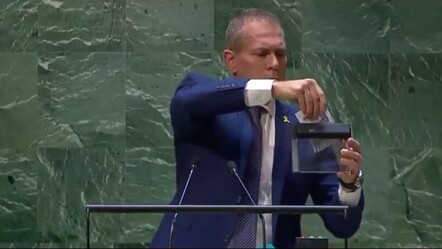 BM'nin Filistin kararını hazmedemedi! İsrail’in temsilcisi anlaşmayı kürsüde parçaladı - gundem