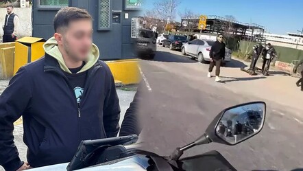 'Fake kurye' yakalandı! Motosikleti yayaların üzerine sürerek dalga geçen magandaya gözaltı - gundem