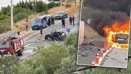 Antalya'da cayır cayır yanan otomobilden çıkamadılar! Polonyalı çift feci şekilde can verdi - gundem
