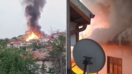 Ankara'da korkutan yangın! 4 tarihi ev küle döndü - gundem