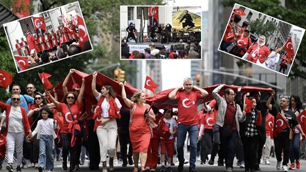 New York sokakları ay yıldızlı bayraklarla donatıldı! Türk Günü Yürüyüşü'nde büyük coşku - kultur-sanat