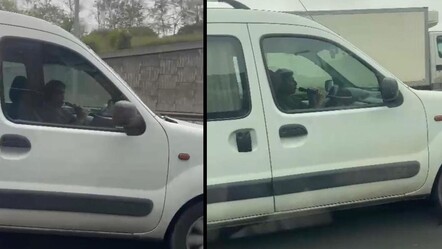 Zurnalı trafik magandası kameraya yakalandı! Bir an olsun elinden bırakmadı... - gundem