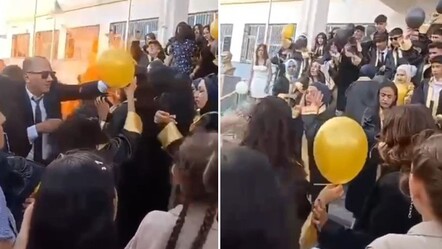 Mezuniyet töreninde 'helyum gazı' patlaması! Yaralanan öğrenciler hastaneye kaldırıldı - egitim