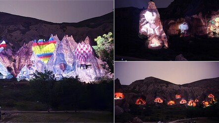 Peribacalarına üç boyutlu ışık kostümü! Zelve Kapadokya'nın tarihiyle aydınlandı - kultur-sanat