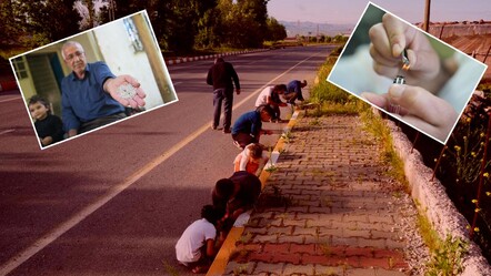 Muş'ta ilginç görüntüler! Gökten bilinmeyen bir cisim yağdı, ateşe tutunca erimiyor - gundem