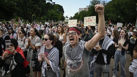 Beyaz Saray önünde ABD ve İsrail'e Refah tepkisi - dunya