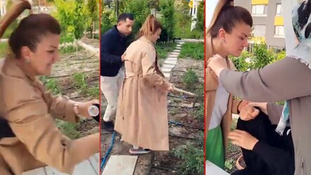 Ankara'da skandal görüntüler! Başörtülü kadınlara