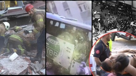 Küçükçekmece'de bir bina çöktü: 1 ölü, 8 yaralı... İşte çökme anı - gundem