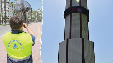 Antalya Muratpaşa Belediyesi sıcak havalara karşı sokak ortasında vantilatör çalıştırdı - yasam