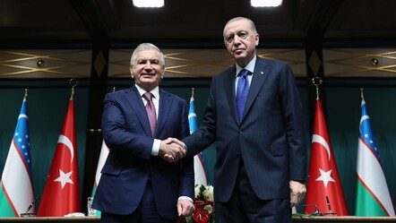 Erdoğan'dan Özbekistan Cumhurbaşkanı Mirzoyoyev'e devlet nişanı - dunya