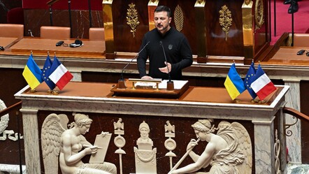 Zelenskiy'nin Fransız Ulusal Meclisine davet edilmesi, Macron karşıtlarının tepkisini çekti - dunya