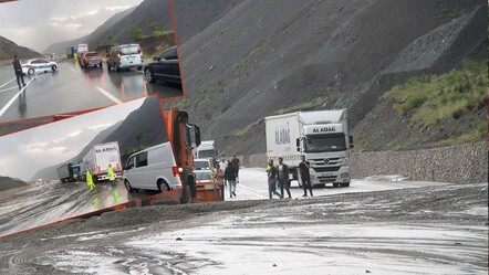 Erzincan-Sivas kara yolunda heyelan! Yol çift şeritli olarak ulaşıma kapandı - gundem