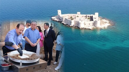 Mersin Valiliği UNESCO'nun kalıcı listesine aday Kızkalesi'ni tantuniyle buluşturdu - dunya