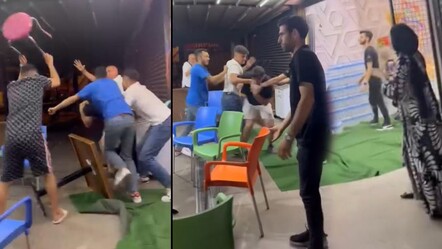 Dondurmacıda dehşet! Kadınlar çığlık çığlığa bağırdı, 5 kişi 1 kişiye daldı - gundem