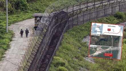 Kuzey Kore'nin Güney Kore sınırında yaptığı çalışma uydudan görüntülendi! Kim Jong-un savaşa mı hazırlanıyor? - gundem