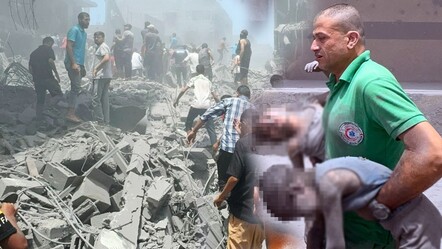 İsrail Gazze'de hem kamp hem mahalle bombaladı! 42 ölü, çok sayıda yaralı var - gundem