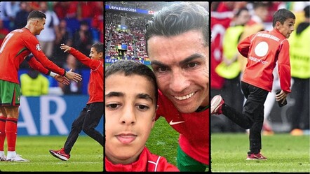 Ronaldo ile selfie çeken çocuk Türk çıktı! 10 yaşındaki Berat: Babama 'tuvalete gidiyorum' dedim - spor