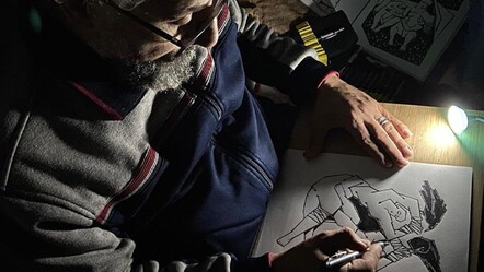 Filistinli ressam savaşın göbeğinden eserleriyle haykırıyor: Çizimlerimle katliama meydan okuyorum - kultur-sanat