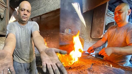 70 derece sıcaklıkta zorlu mesai! 40 derecelik hava onlara serin geliyor - haberler