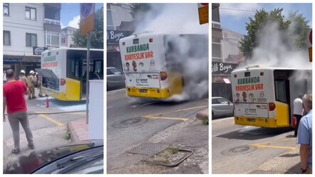 Beykoz'da İETT otobüsü yandı: Yolcular tahliye edildi - gundem