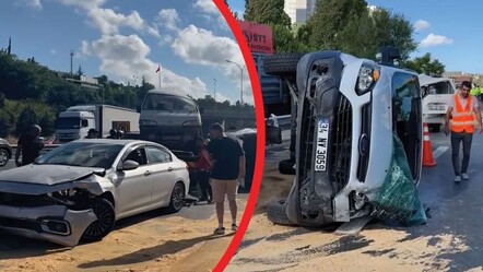 TEM Otoyolu Bahçeşehir-Mahmutbey yolunda 15 araçlık zincirleme kaza! Çok sayıda yaralı var - haberler