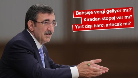 Cumhurbaşkanı Yardımcısı Cevdet Yılmaz'dan vergide adalet, kiradan stopaj ve garsonlardan vergi açıklaması - ekonomi