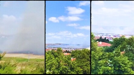 Silivri Selimpaşa'da anız yangını! - haberler