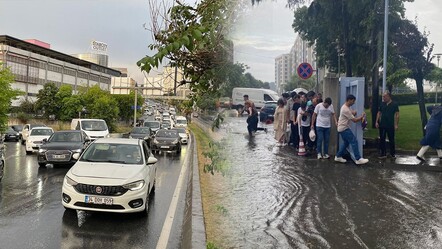 İstanbul'da sağanak trafiği felç etti! İş çıkışı vatandaşlar zor anlar yaşadı - gundem