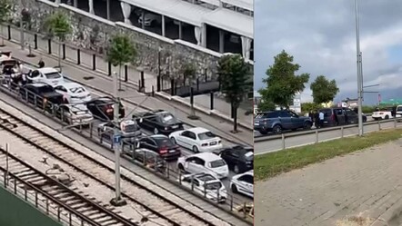 Lüks arabalarıyla yolu kapatıp halay çektiler! Diğer sürücüler çileden çıktı - gundem