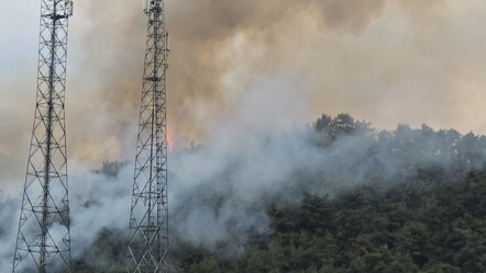 Karabük'te yıldırım düşmesi sonucu çıkan orman yangını henüz kontrol altına alınamadı - gundem