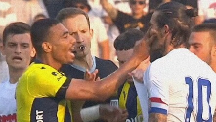 Fenerbahçe'nin dostluk maçında kavga! Tribünden sahaya inen futbolcuyu Mourinho sakinleştirdi - spor
