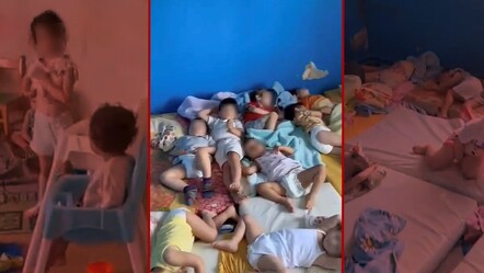 Sarıyer'deki anaokulunda şoke eden görüntüler: Çocukları üst üste yığdılar! - haberler