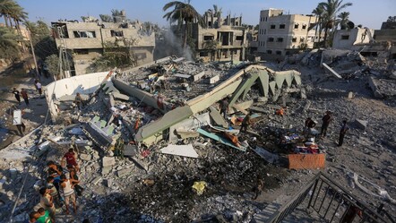 İsrail'den Gazze'de üst üste katliam... Sivillerin sığındığı okul yerle bir oldu! Onlarca ölü ve yaralı var - dunya