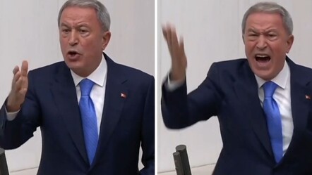 Hulusi Akar'dan CHP'lilere Meclis'te 'Mavi Vatan' tepkisi! Sinirlendi, ellerini kürsüye vurdu - gundem