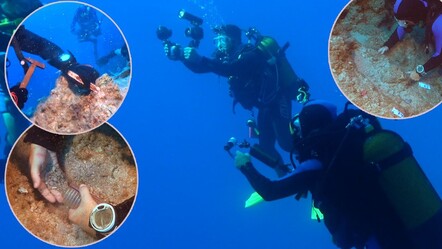 Antalya Kumluca'daki 'dünyanın en eski gemi batığı'nda yapılan kazı çalışmaları görüntülendi - kultur-sanat