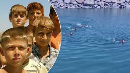 Suya giren çocukların saçları sarardı! Van Gölü'nün bu etkisini görenler şaşırıyor - yasam