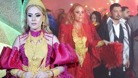 Yer: Van! Aşiret düğününde 3 kilo altın takılan gelin oynamakta zorlandı - magazin