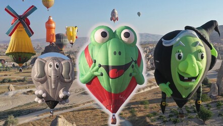 Kapadokya'da farklı bir sabah! Kültür Yolu Festivali Nevşehir'de 18 ülkeden figürlü sıcak hava balonlarıyla başladı - kultur-sanat