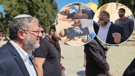 Faşist İsrailli Bakan Ben Gvir'den Mescid-i Aksa'ya baskın! Fanatik Yahudiler yerlere kapandı - gundem