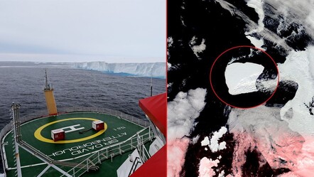 Dünyanın en büyük buz dağı A23a aylardır girdabın etrafında dönüyor! - dunya