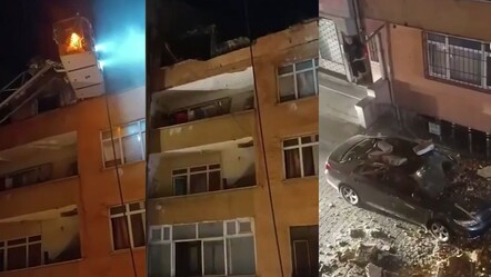İstanbul'da korkutan yangın! Bahçelievler'de cayır cayır yanan bina çöktü - yasam