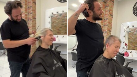 Kanser olan müşterisine destek için yaptı! Görüntüler sosyal medyada büyük beğeni topladı - saglik