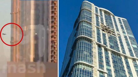 Rusya'da 38 katlı binaya İHA saldırısı! Korku dolu anlar kamerada - dunya