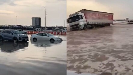 Suudi Arabistan sokakları devam eden sağanak yağmurlar nedeniyle göle döndü - ekonomi
