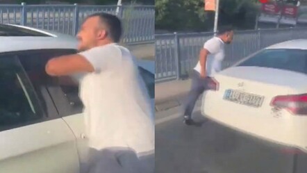 İstanbul Başakşehir'de bir İETT şoförü trafikte tartıştığı sürücüye yumruk salladı - gundem