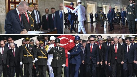 Devlet erkanı 30 Ağustos Zafer Bayramı'nın 102. yıl dönümünde Anıtkabir'de - haberler