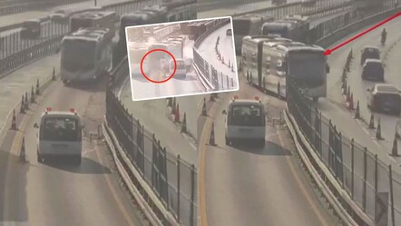 Metrobüs kazasının 1 dakika öncesine ait görüntüler ortaya çıktı! Diğer sürücüler yan yola geçmiş - gundem